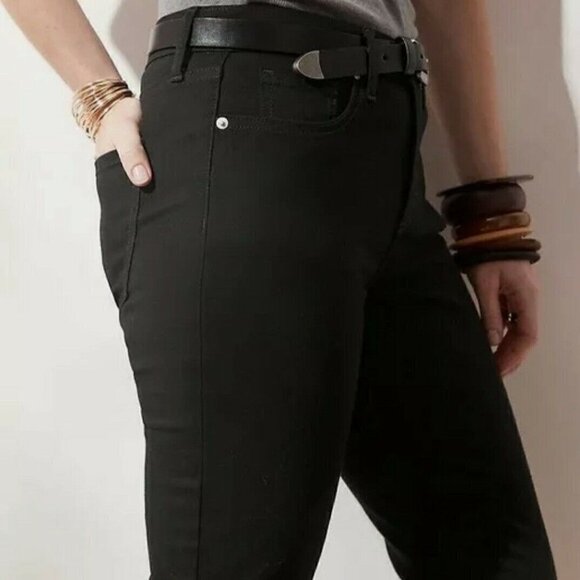 Banana Republic Low-Rise Black Tapered Girlfriend Jeans Size 0/25 PETITE - Picture 3 of 4